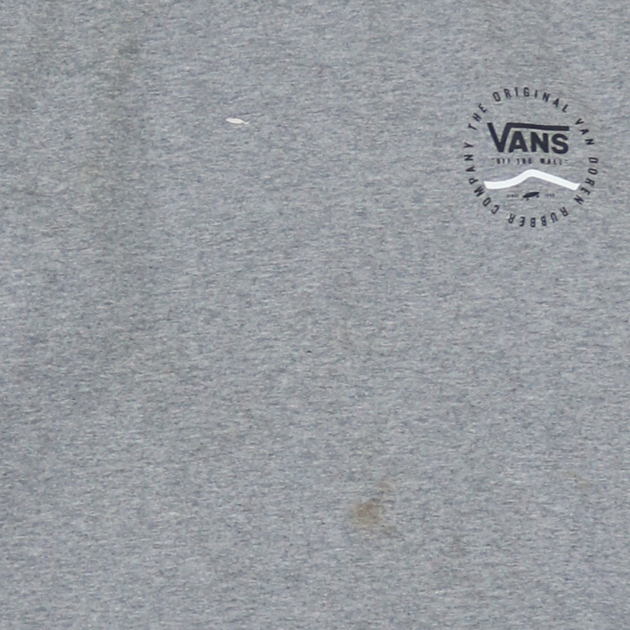 Vans Men's Grey Small Pullover Hoodie with Logo Graphic