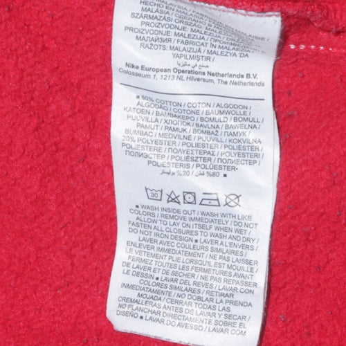 Nike Men’s Red Black Air Logo Crew Neck Sweatshirt Size M