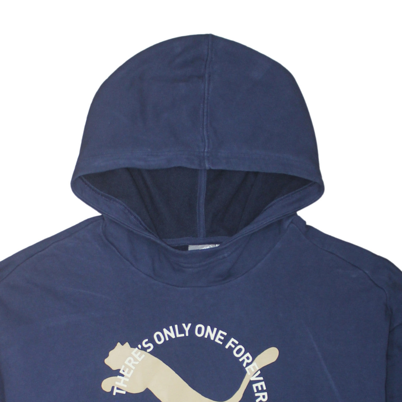 Puma Women's Navy Blue Pullover Hoodie XXL Relaxed Fit Cotton