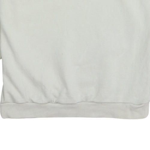 Adidas Women Beige Crew Neck Pullover Sweatshirt Size 10