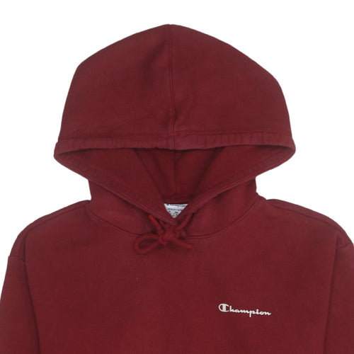 Champion Men's Red Pullover Hoodie Medium Regular Fit Logo