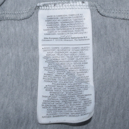 Nike Mens Grey Full Zip Hoodie XL Regular Fit