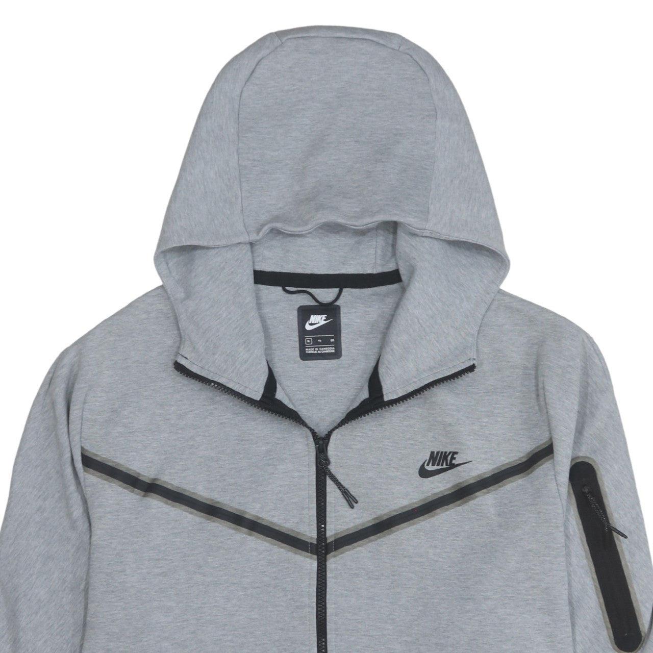 Nike Mens Grey Full Zip Hoodie XL Regular Fit