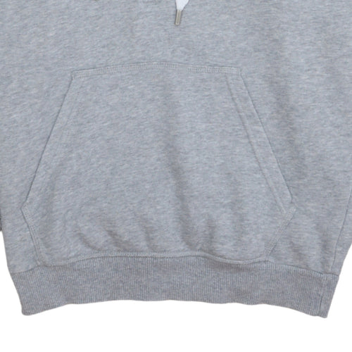 Adidas Women Grey Beige 1/2 Zip Hooded Sweatshirt Size XS UK 6
