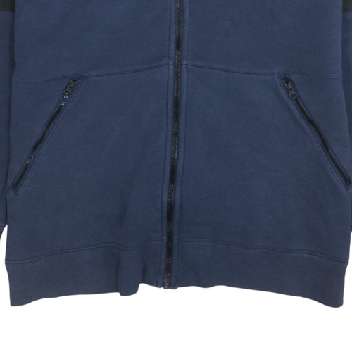 Nike Air Men's Blue Full Zip Hoodie Size M Cotton Blend