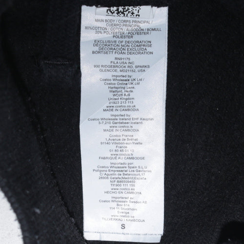 Fila Men's Black Jogger Sweatpants S Regular Fit Cotton Blend