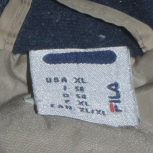 FILA Men's Beige XL Puffer Jacket Nylon Winter Sports Coat
