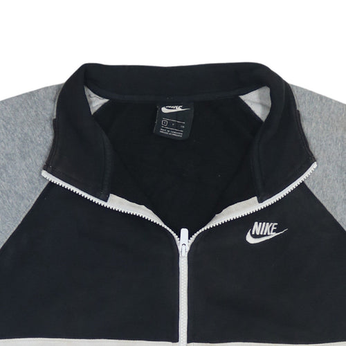 Nike Men's Black Grey White Full Zip Sweatshirt Size S