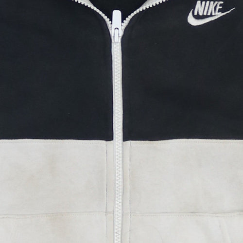 Nike Men's Black Grey White Full Zip Sweatshirt Size S