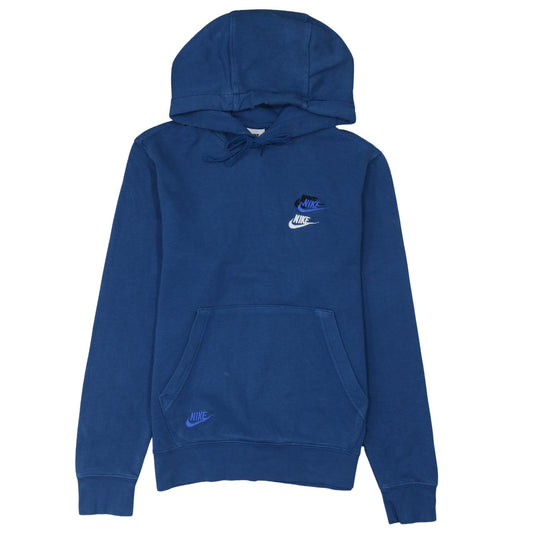 Nike Men's Blue XS Pullover Hoodie Embroidered Logo Sportswear