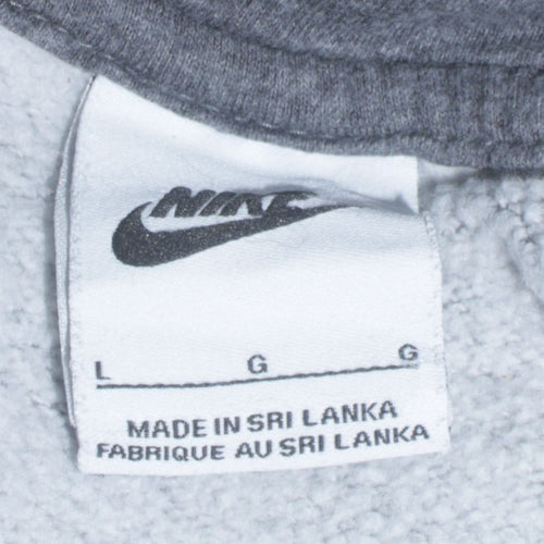 Nike Men's Grey Pullover Hoodie Size L Regular Fit Fleece