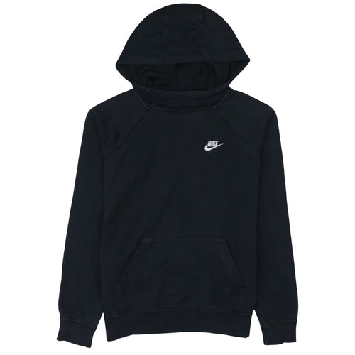 Nike Men's Black Pullover Hoodie Size M Fleece Logo Sweatshirt
