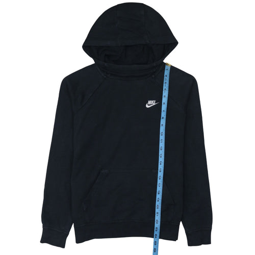 Nike Men's Black Pullover Hoodie Size M Fleece Logo Sweatshirt