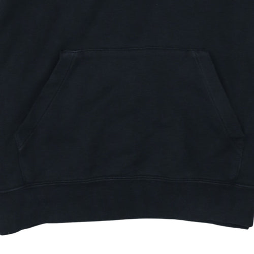 Nike Men's Black Pullover Hoodie Size M Fleece Logo Sweatshirt