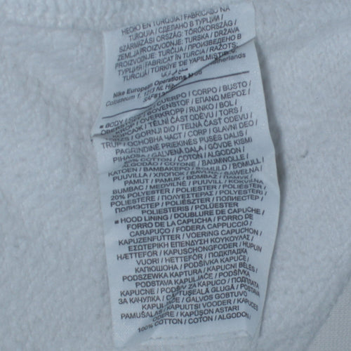 Nike Men's White Air Logo Pullover Hoodie Size M