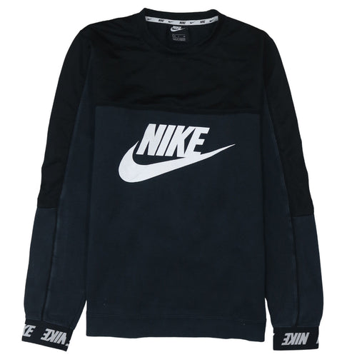 Nike Men's Black Small Logo Pullover Crew Neck Sweatshirt