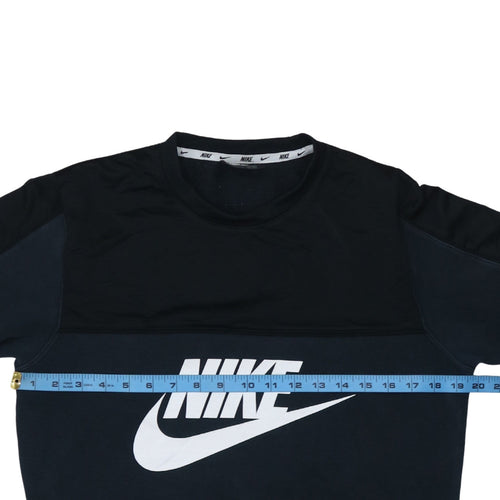 Nike Men's Black Small Logo Pullover Crew Neck Sweatshirt