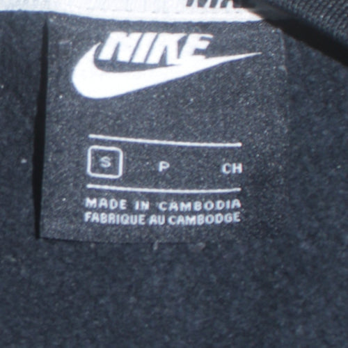 Nike Men's Black Small Logo Pullover Crew Neck Sweatshirt