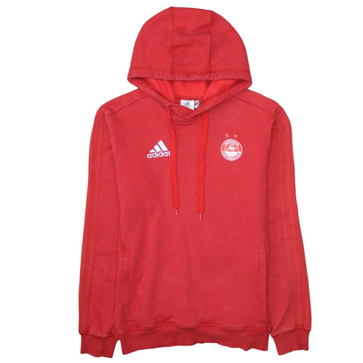 Adidas Men Red Aberdeen FC Hoodie Small Pullover Sports Style