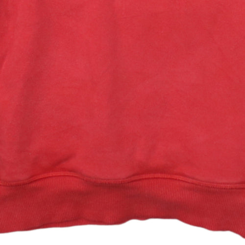Adidas Men Red Aberdeen FC Hoodie Small Pullover Sports Style