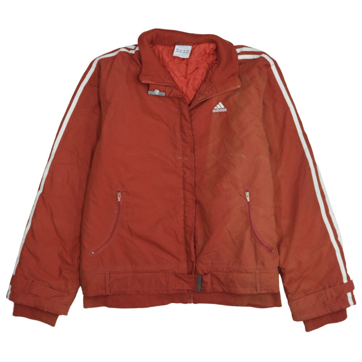 adidas Men Red Bomber Jacket XL Polyester Lined Sportswear