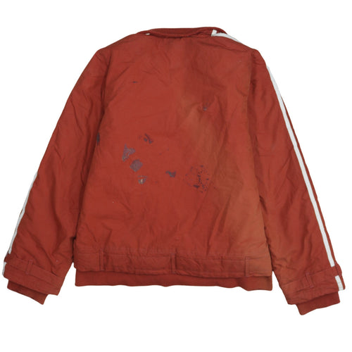 adidas Men Red Bomber Jacket XL Polyester Lined Sportswear