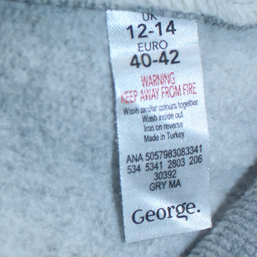 George Women Grey Coca-Cola Christmas Sequin Sweatshirt UK 12-14