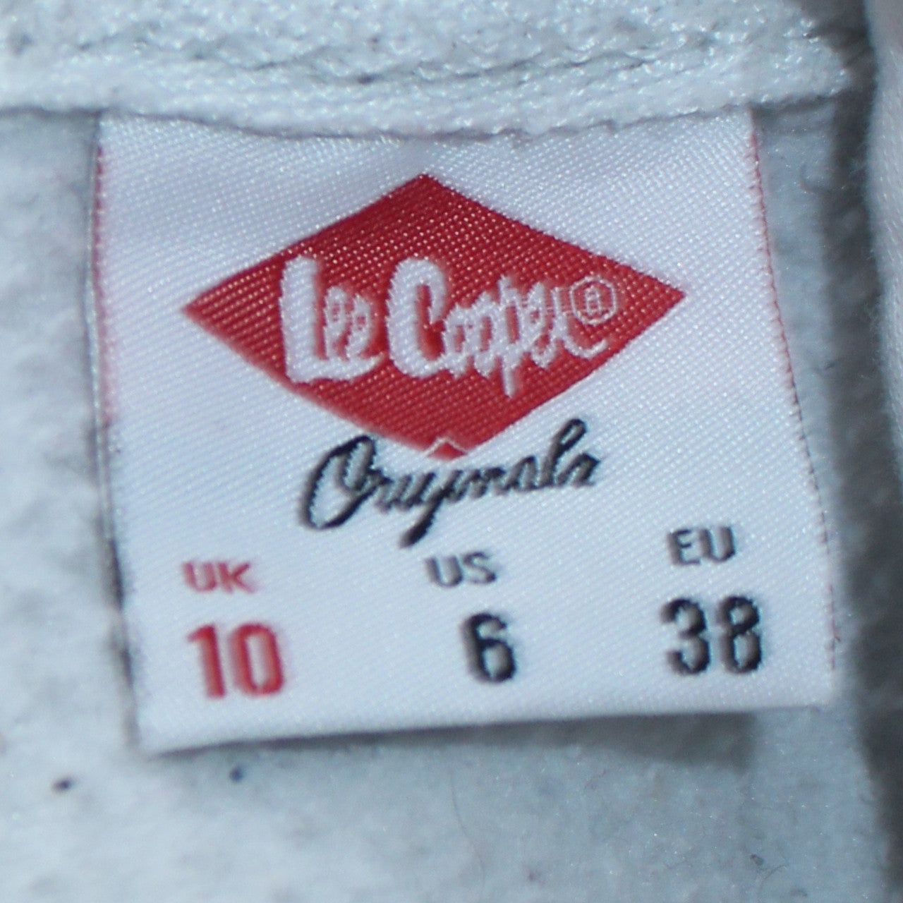 Lee Cooper Women's White Full Zip Hoodie Size 10 UK Cotton Blend Casual