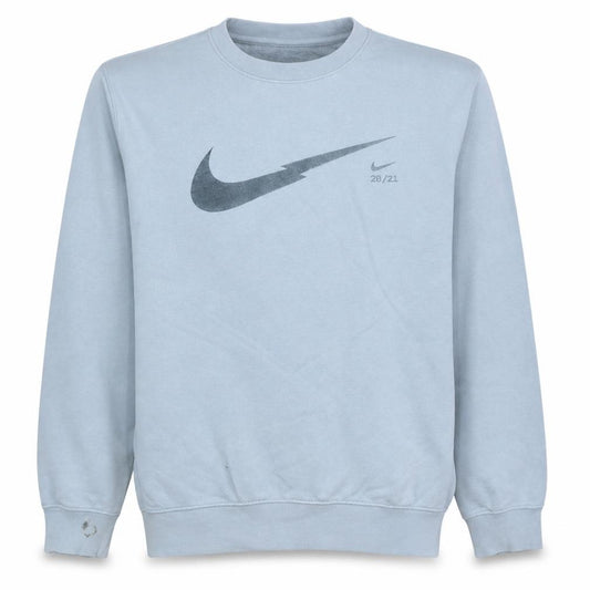 Front view of Nike Men's Grey Graphic Logo Pullover Sweatshirt M