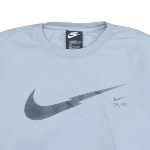 Nike Men's Grey Graphic Logo Pullover Sweatshirt M