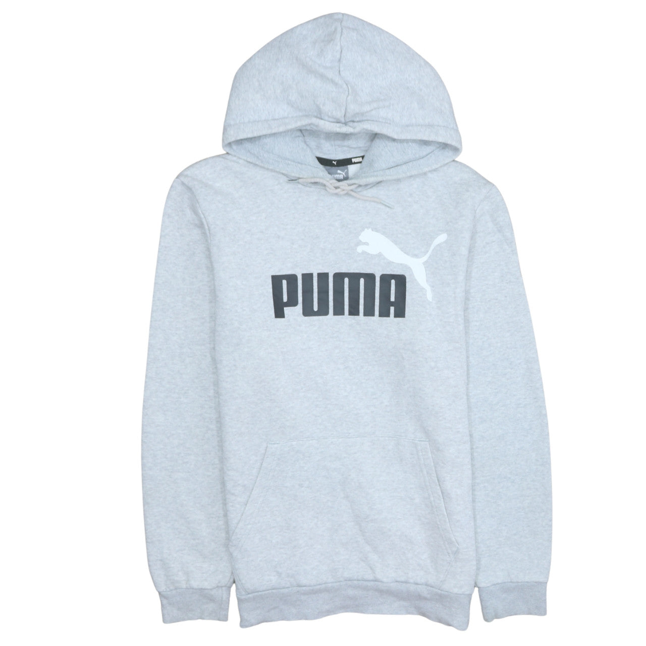 Puma Men’s Grey Pullover Hoodie Size M Regular Fit Sportswear