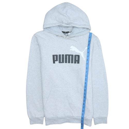 Puma Men’s Grey Pullover Hoodie Size M Regular Fit Sportswear