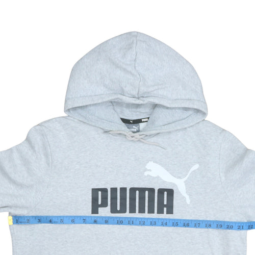 Puma Men’s Grey Pullover Hoodie Size M Regular Fit Sportswear