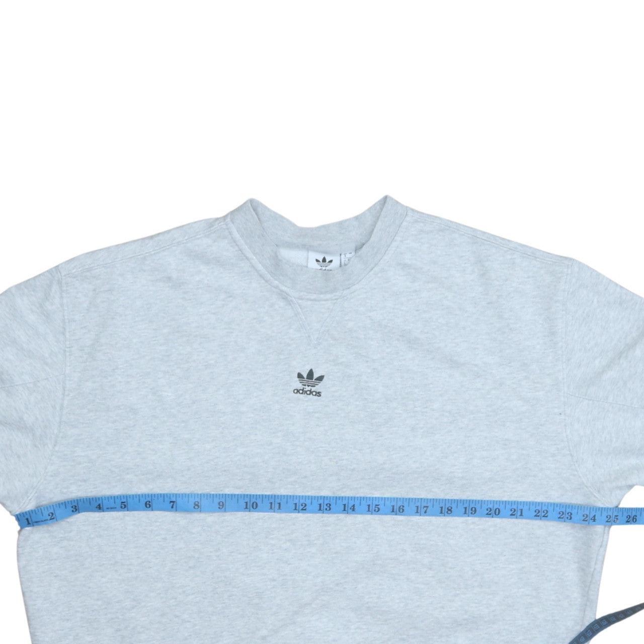 Adidas Women Grey Crew Neck Pullover Sweatshirt Size 10