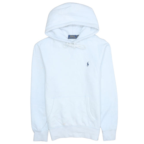 Polo Ralph Lauren Women White Cotton Blend Pullover Hoodie XL
