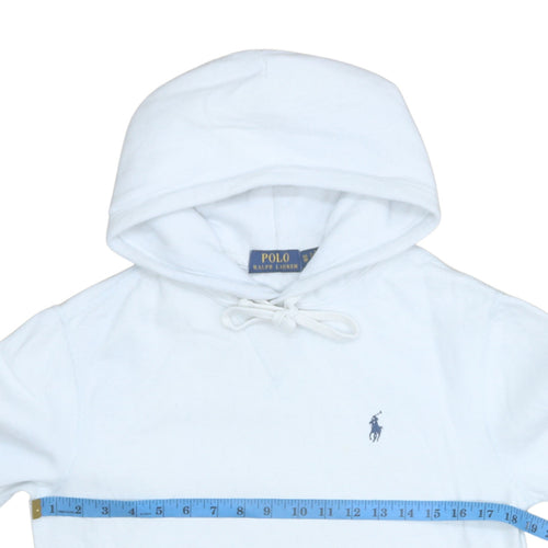 Polo Ralph Lauren Women White Cotton Blend Pullover Hoodie XL