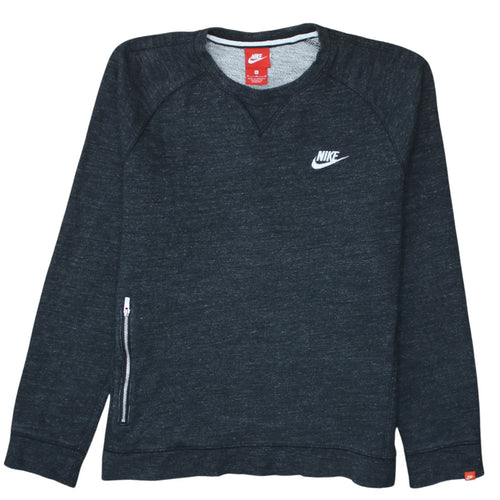 Nike Mens Grey Cotton Crew Neck Pullover Sweatshirt M