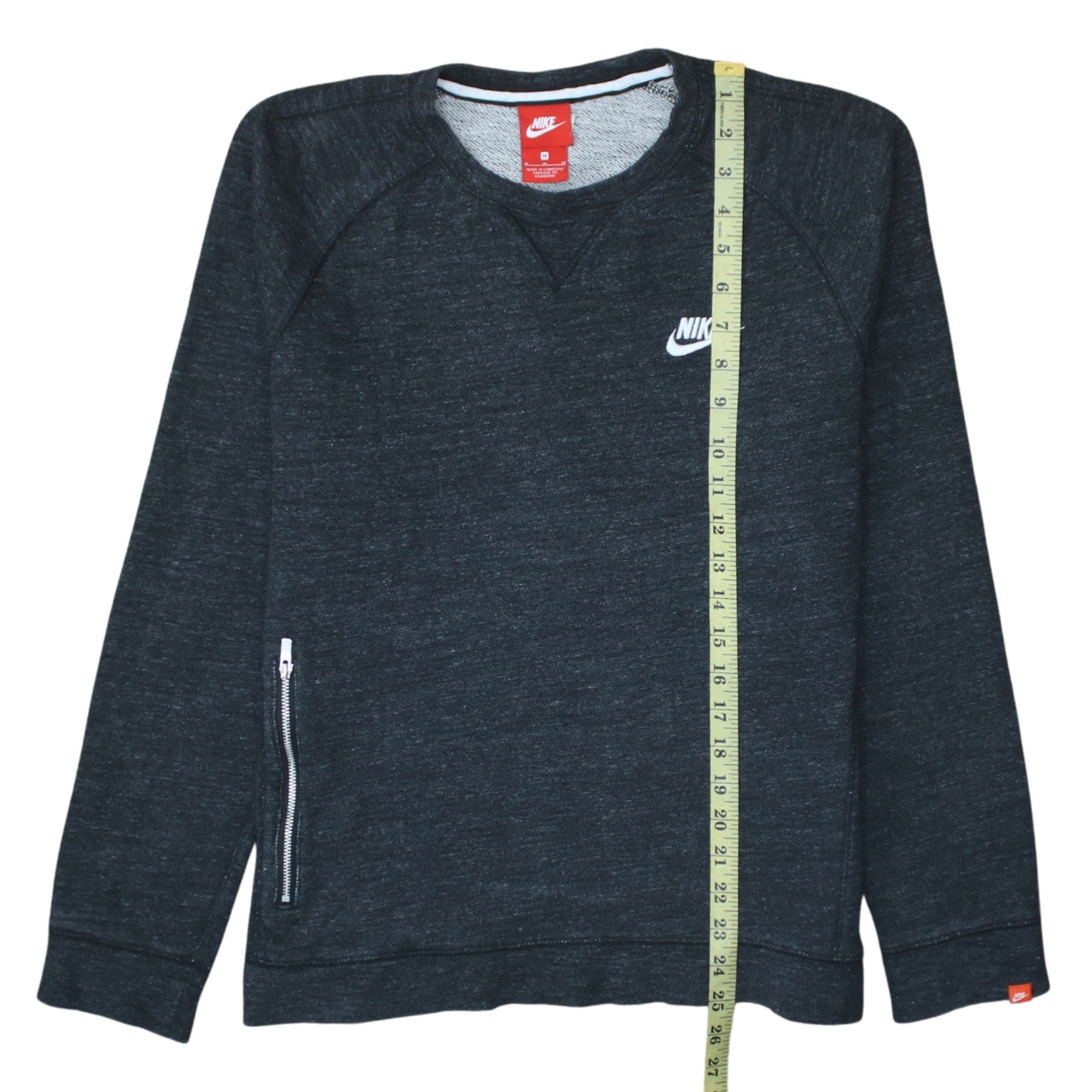 Nike Mens Grey Cotton Crew Neck Pullover Sweatshirt M