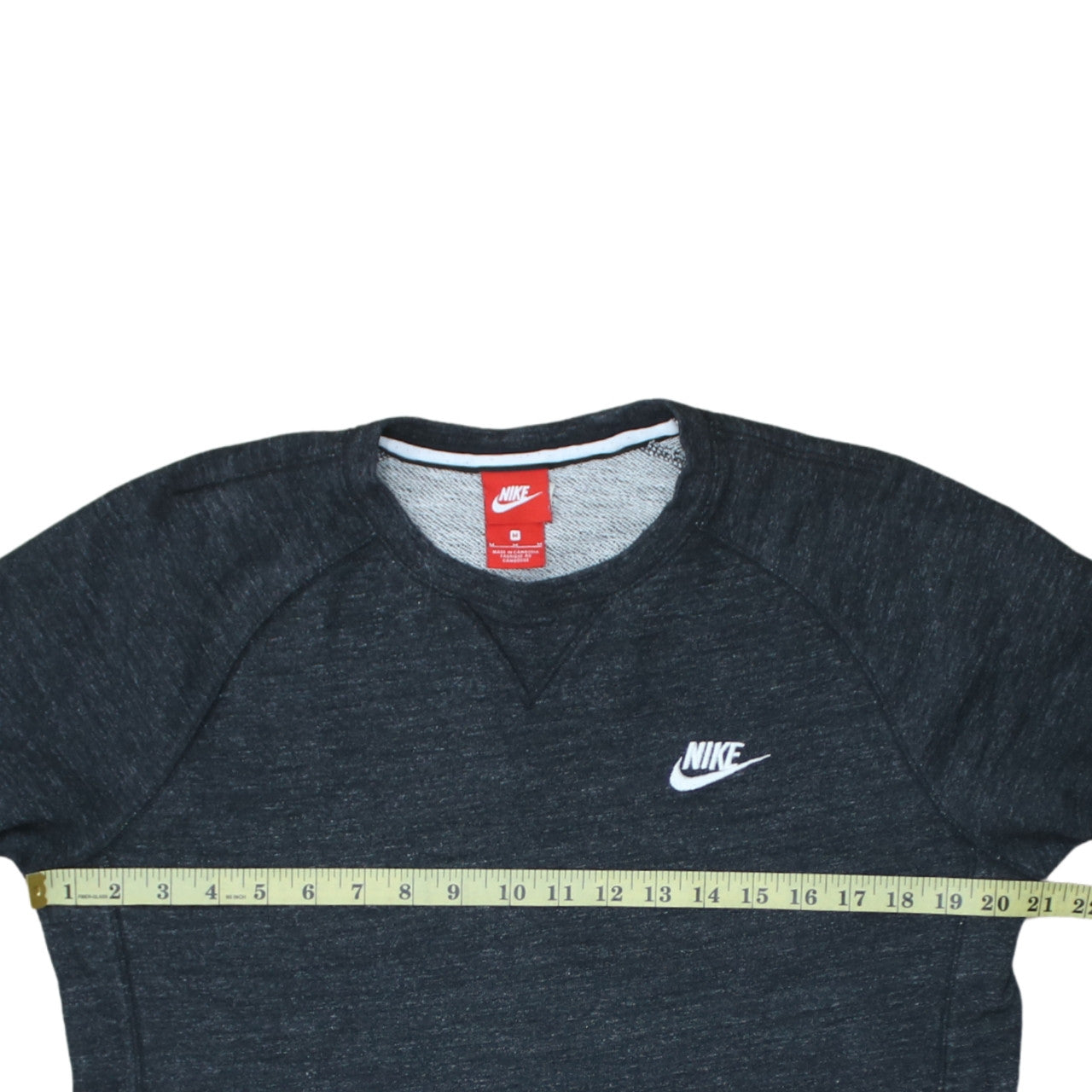 Nike Mens Grey Cotton Crew Neck Pullover Sweatshirt M