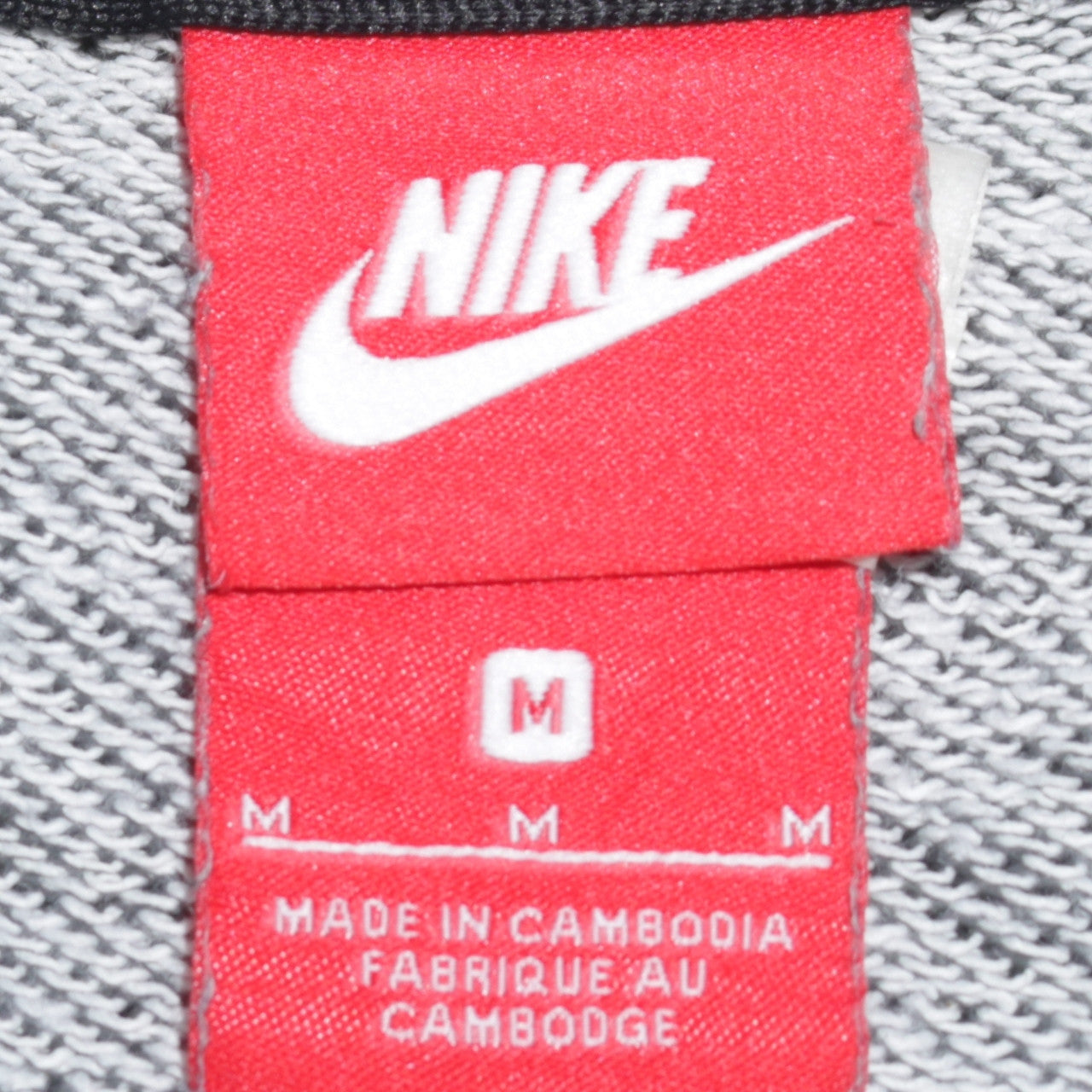 Nike Mens Grey Cotton Crew Neck Pullover Sweatshirt M