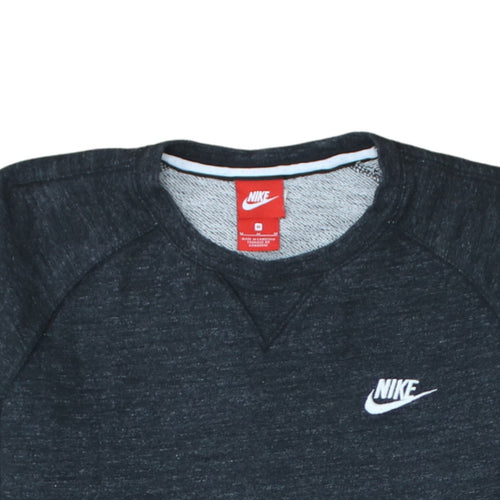 Nike Mens Grey Cotton Crew Neck Pullover Sweatshirt M