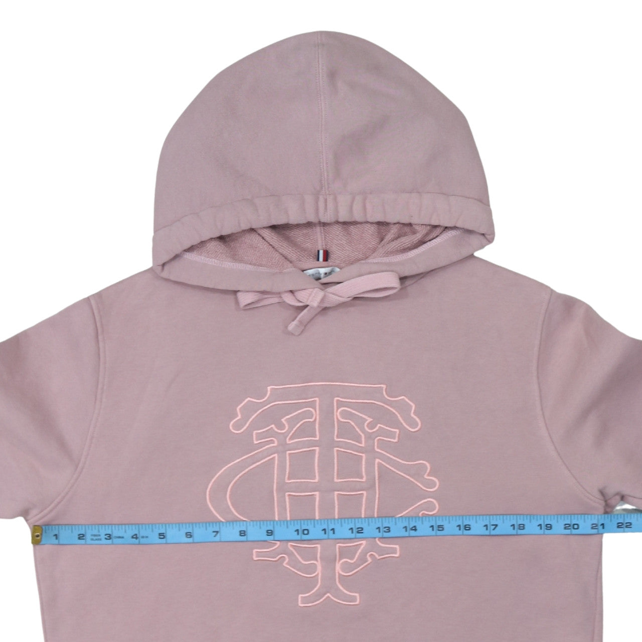 Tommy Hilfiger Womens Pink Pullover Hoodie S 100% Cotton Embroidered Logo