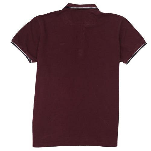 Diesel Men’s Red Cotton Polo Shirt Size L Short Sleeve Classic Fit