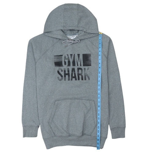 Gymshark Men's Grey Pullover Hoodie M Logo Fleece Sportswear