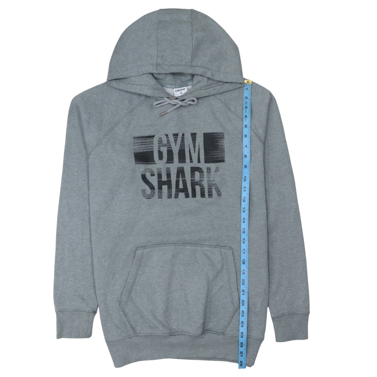 Gymshark Men's Grey Pullover Hoodie M Logo Fleece Sportswear