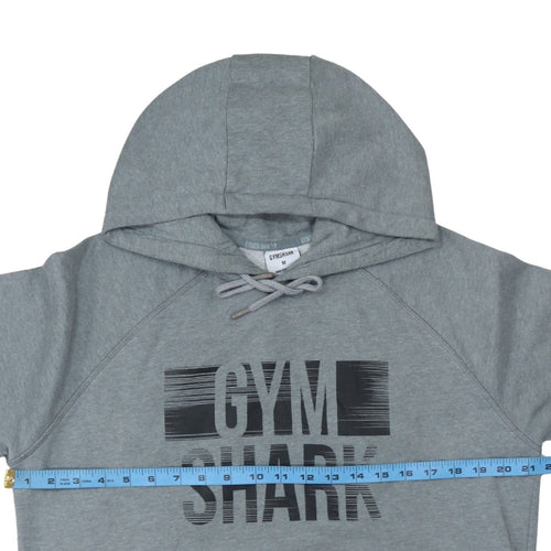 Gymshark Men's Grey Pullover Hoodie M Logo Fleece Sportswear