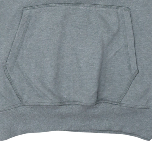 Gymshark Men's Grey Pullover Hoodie M Logo Fleece Sportswear