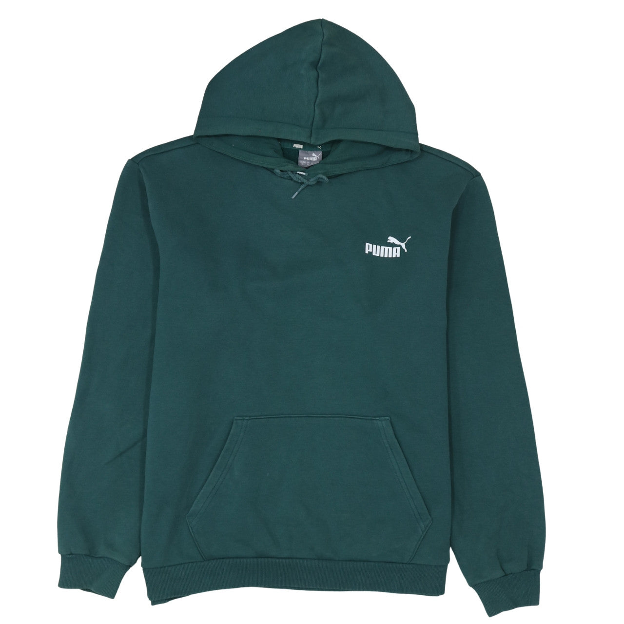Puma Men's Green XL Pullover Hoodie Fleece Logo Sweatshirt