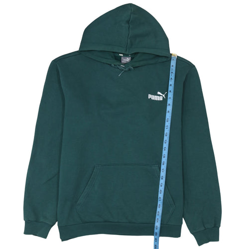 Puma Men's Green XL Pullover Hoodie Fleece Logo Sweatshirt