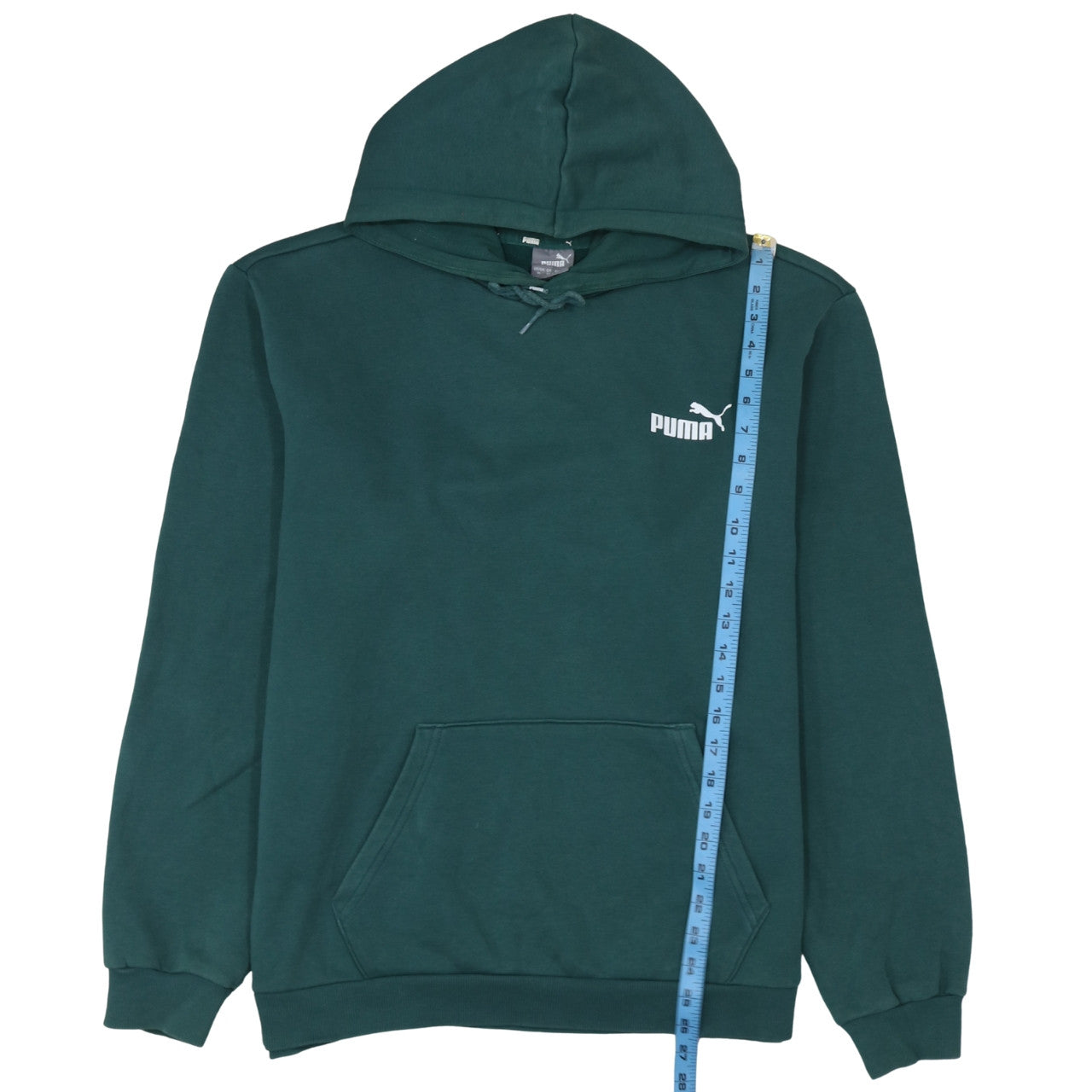 Puma Men's Green XL Pullover Hoodie Fleece Logo Sweatshirt